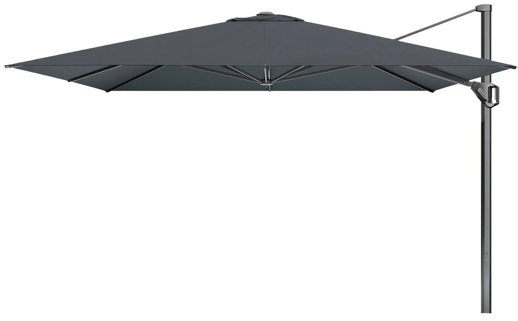 Platinum Challenger Telescope Zweefparasol premium - 3,5x3,5 - Faded Black met voet en hoes