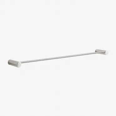 Devon Rvs Wandgemonteerde Handdoekhouder Met Stang (↔︎60 Cm) Grijs – Chroom - Sklum
