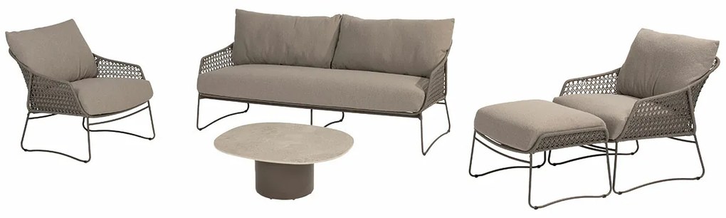 4 Seasons Moretti loungeset 6-delig - bruin