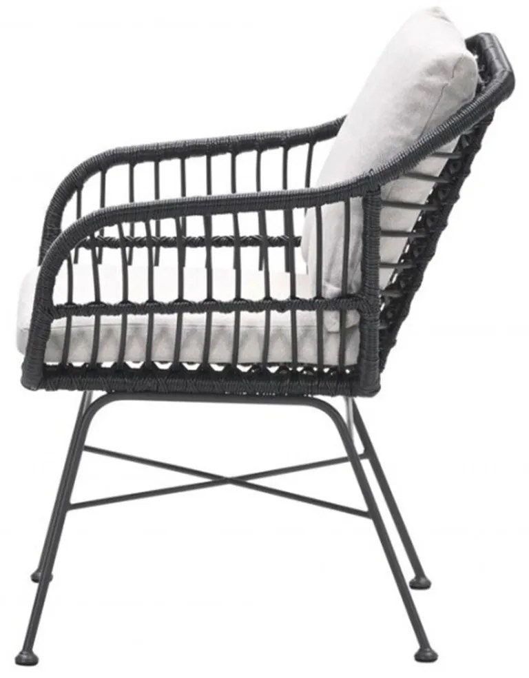 GI Margriet wicker dining tuinstoel - Zwart