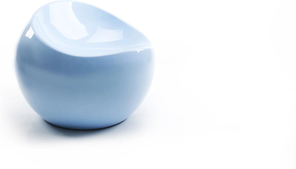 XLBoom | Stoel Baby Ball diameter 42 cm x hoogte 35 cm x zitdiepte 23 cm blauw outdoor poefs recycled plastic tuinmeubelen | NADUVI outlet