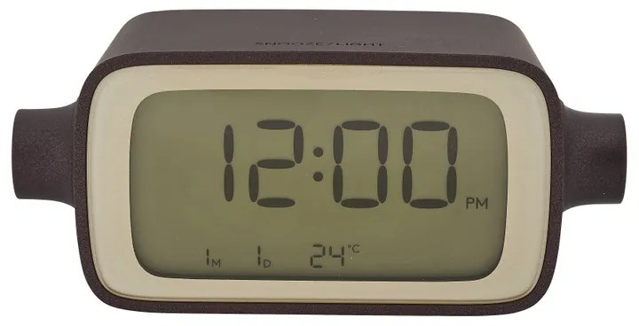 Lexon alarm clock rotation LR135 - bruin/oranje