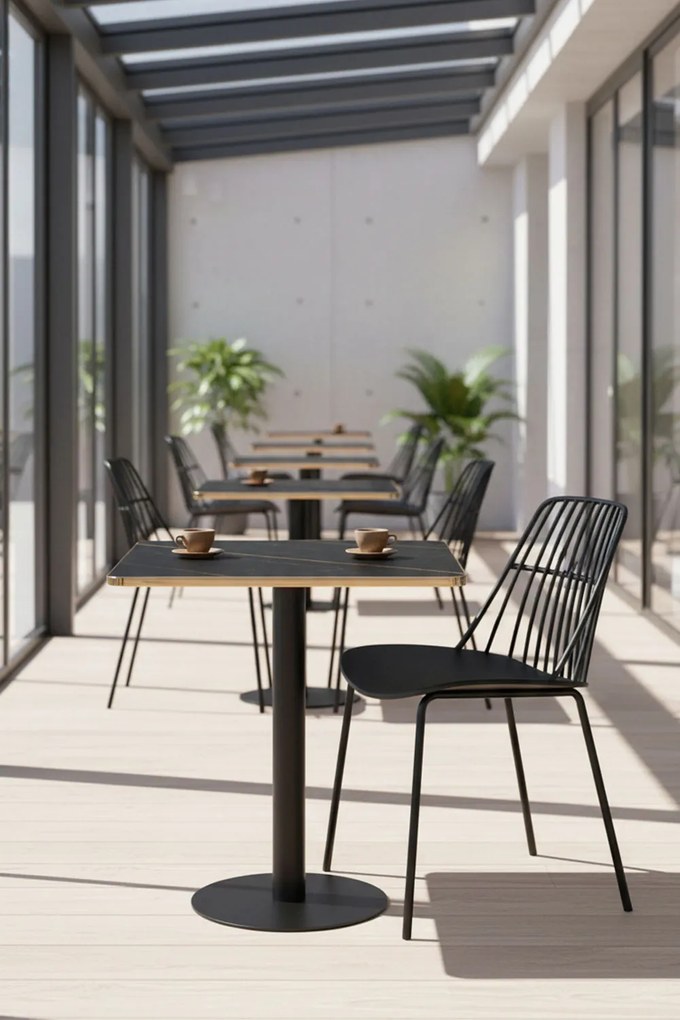 Tafel Firro Vierkant 70cm Zwart