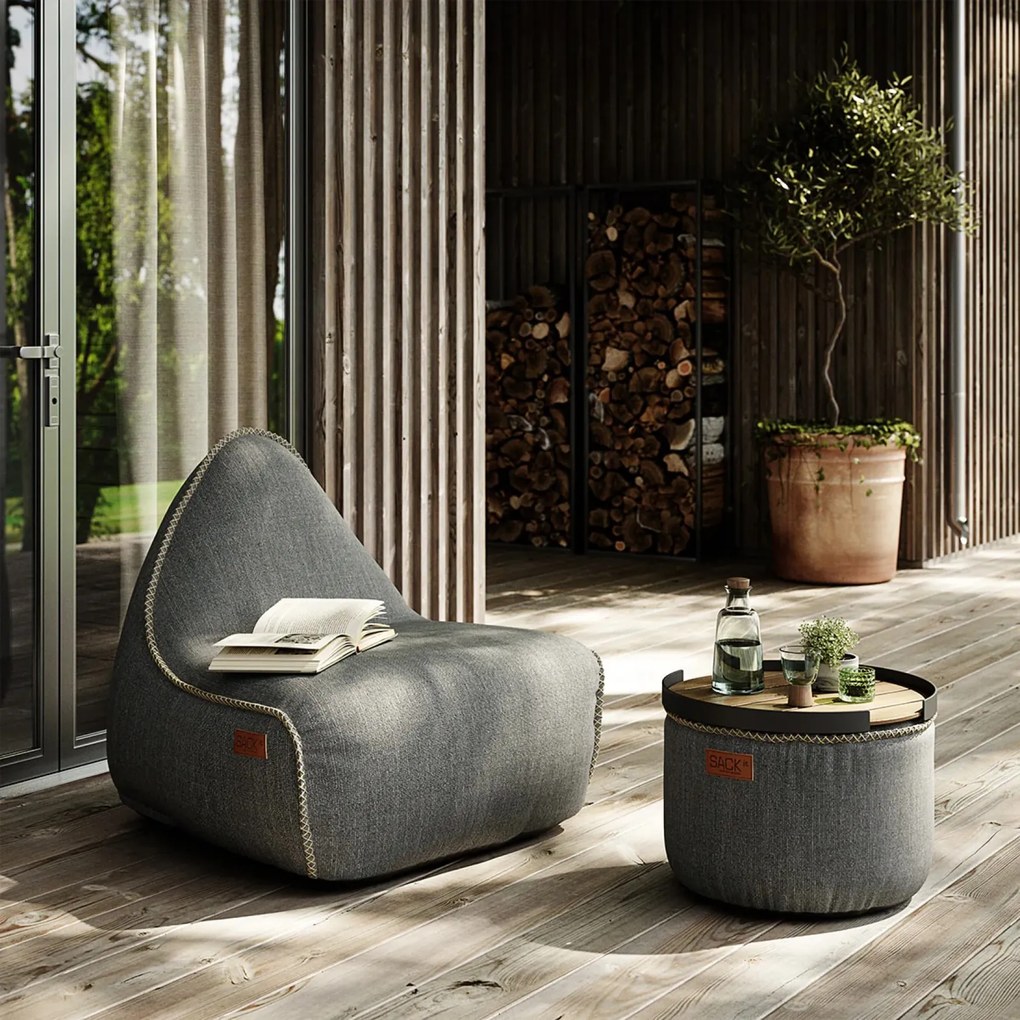 Cobana Lounge Stoel & Pouf Outdoor - Grijs