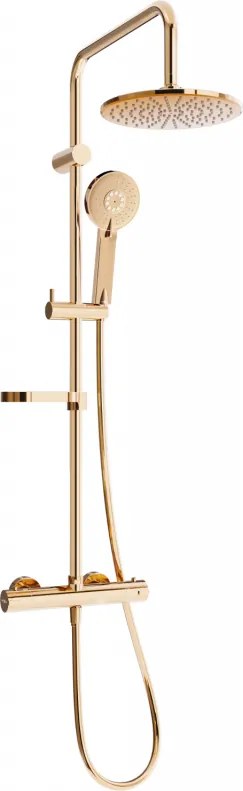Mexen KX40 opbouw doucheset met regendouche en thermostatische kraan, roségoud - 771504091-60