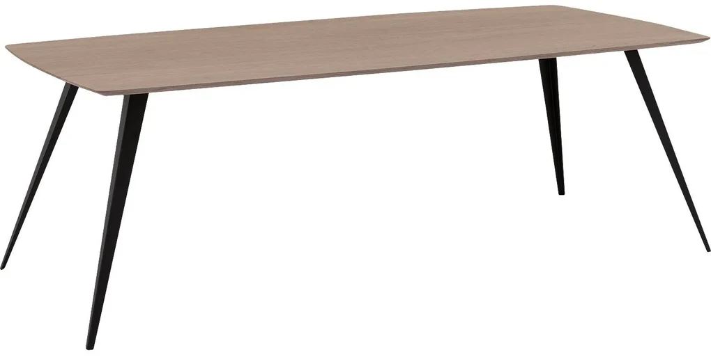 Goossens Excellent Eettafel Floyd, Semi rechthoekig 220 x 100 cm
