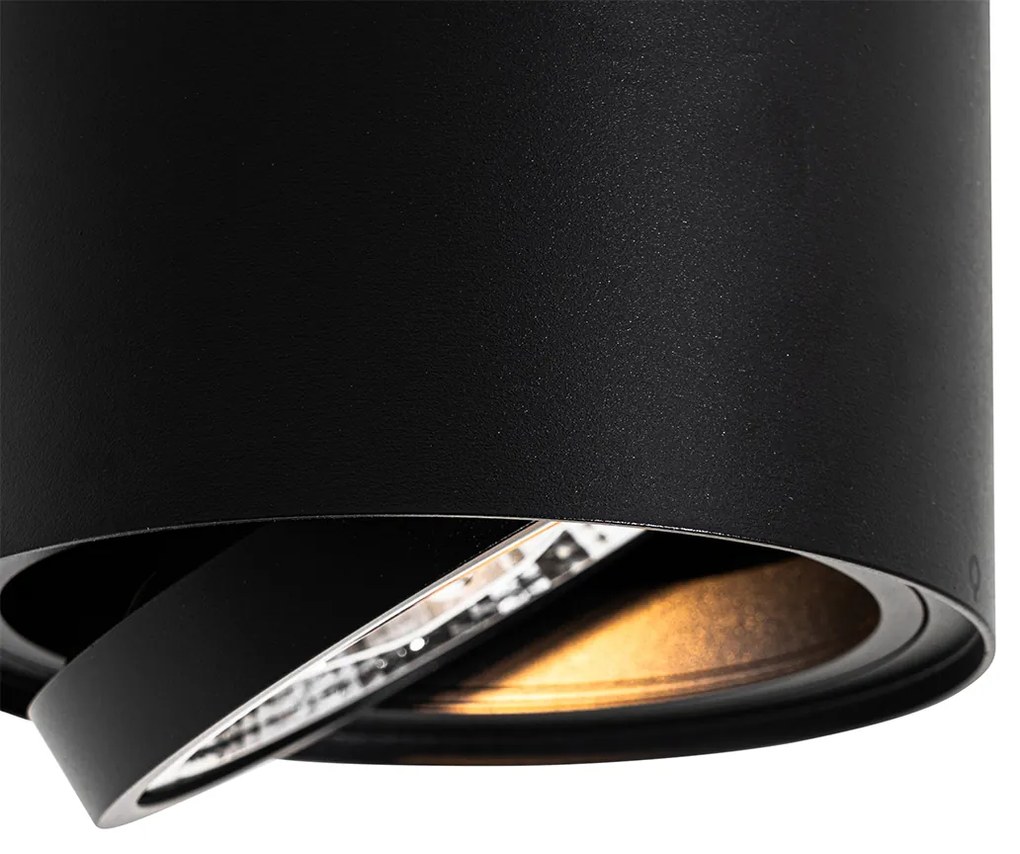 Smart plafondspot zwart draai- en kantelbaar incl. Wifi GU10 111mm - Rondoo Up
