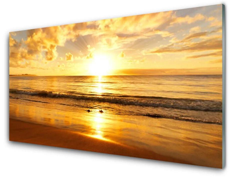 Glazen schilderij Sea sun landschap 100x50 cm