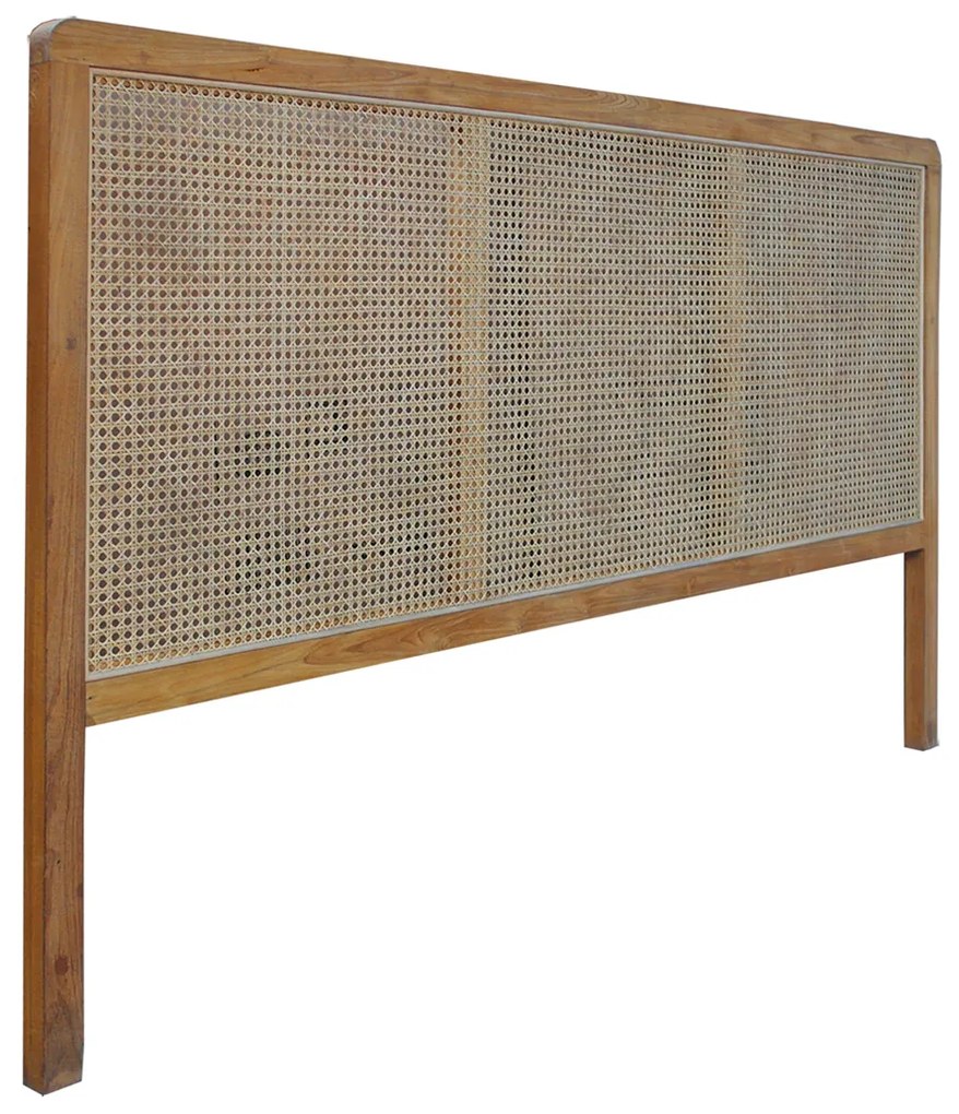 Bed Hoofdeinde Teak En Rotan