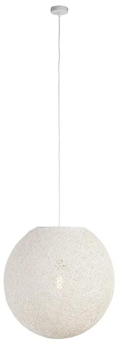 Eettafel / Eetkamer Landelijke hanglamp wit 60 cm - Corda Design, Modern E27 bol / globe / rond rond Binnenverlichting Lamp