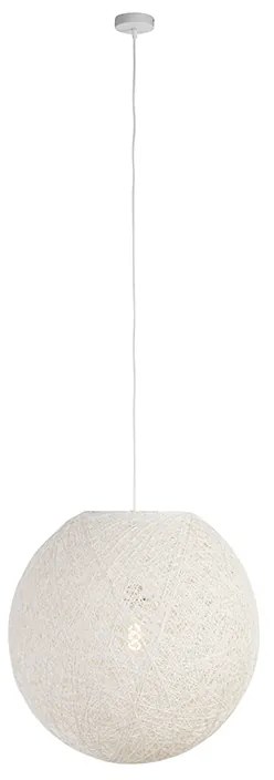 Landelijke hanglamp wit bol 60cm - Corda