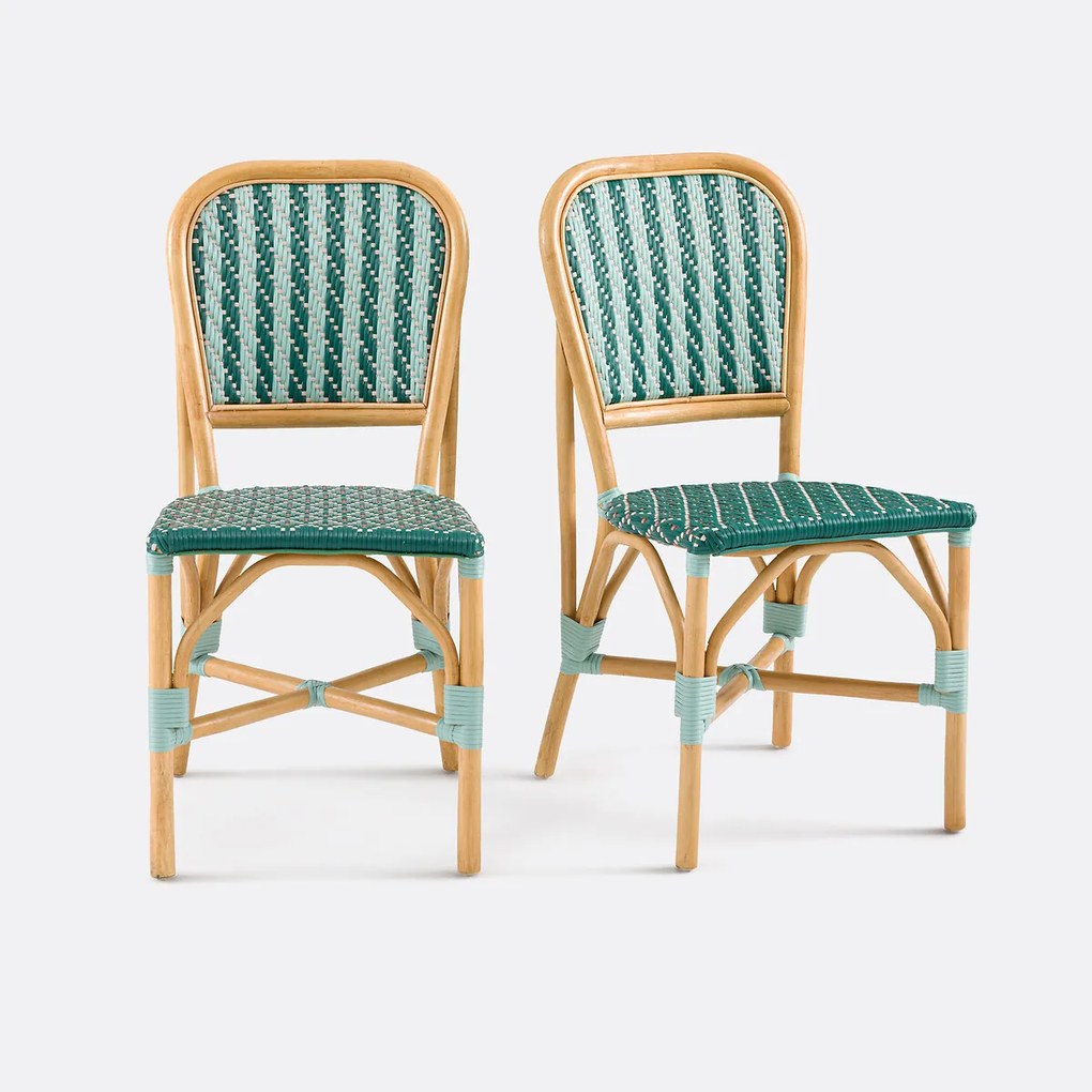 Set van 2 gevlochten stoelen, Musette