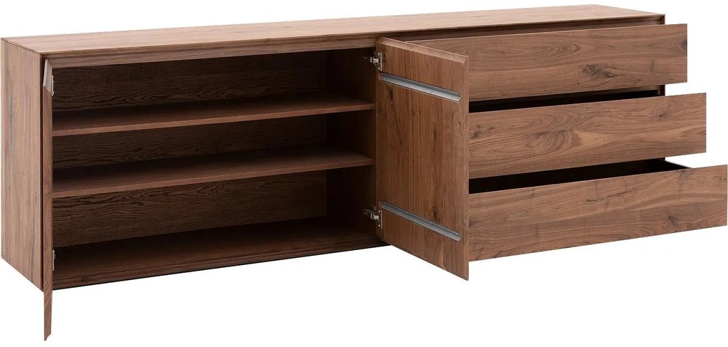 Goossens Excellent Dressoir Vic, 2 deuren 3 laden vsr breed 240 cm, staand