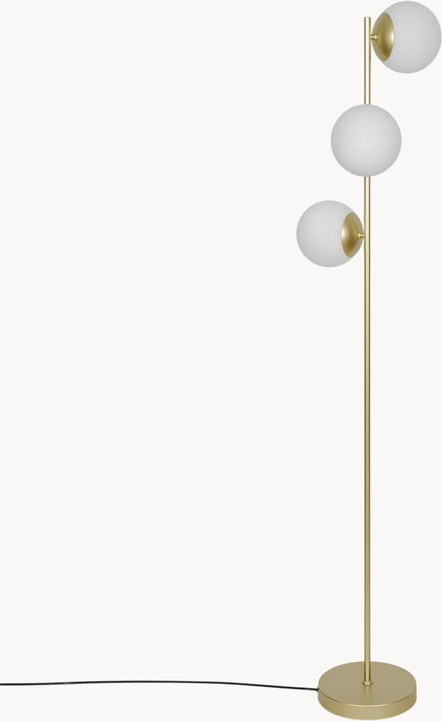 Vloerlamp Lilly met mondgeblazen lampenkap