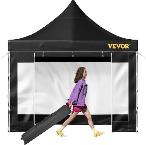 VEVOR Gazebo Opvouwbaar 3x3m Opvouwbaar Gazebo 240g PVC Gecoat Polyester Pop-Up Gazebo 1,95-2,13m Verstelbare Feesttent Tuintent Strandtent voor Bruiloften of Andere Commerciële Activiteiten