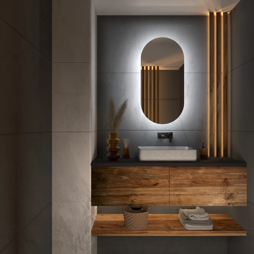 Atypische spiegel met LED-verlichting G3