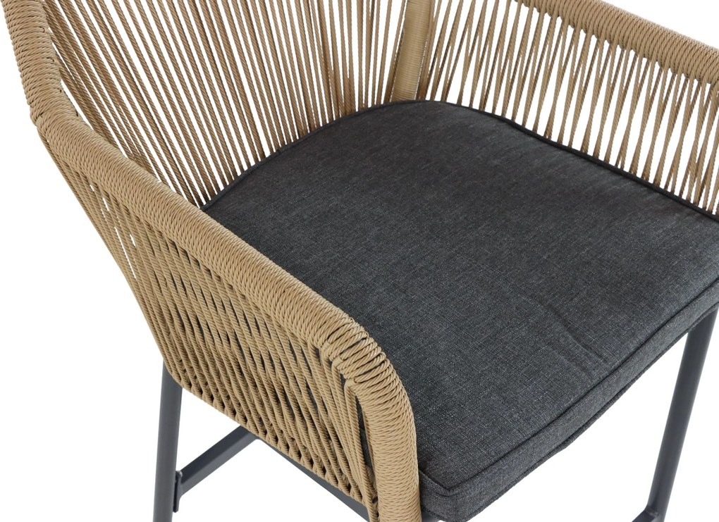 Barset 4 personen 150 cm Rope Taupe De Laan Projects