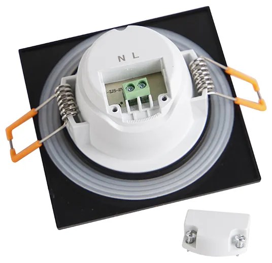 Set van 6 inbouwspots zwart incl. LED 3-staps dimbaar IP65 - Simply