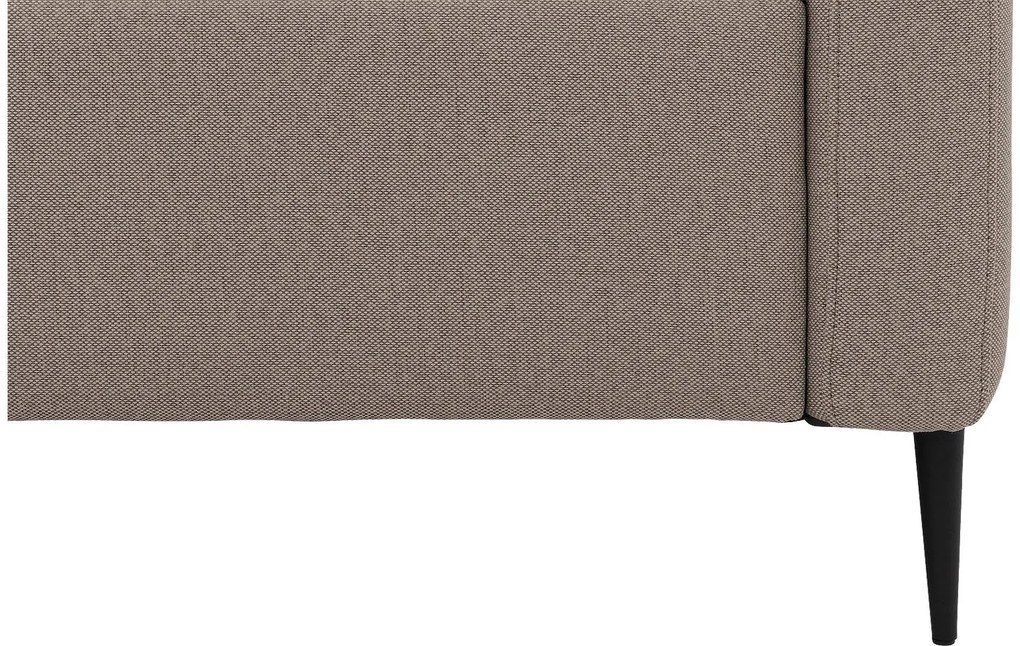 Goossens  Key West grijs, stof, 3-zits, modern design met ligelement links