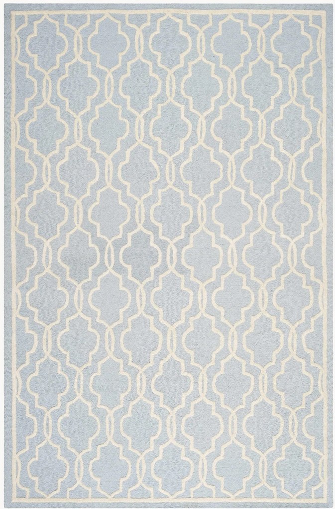 Handgetuft laagpolig wollen vloerkleed Elle