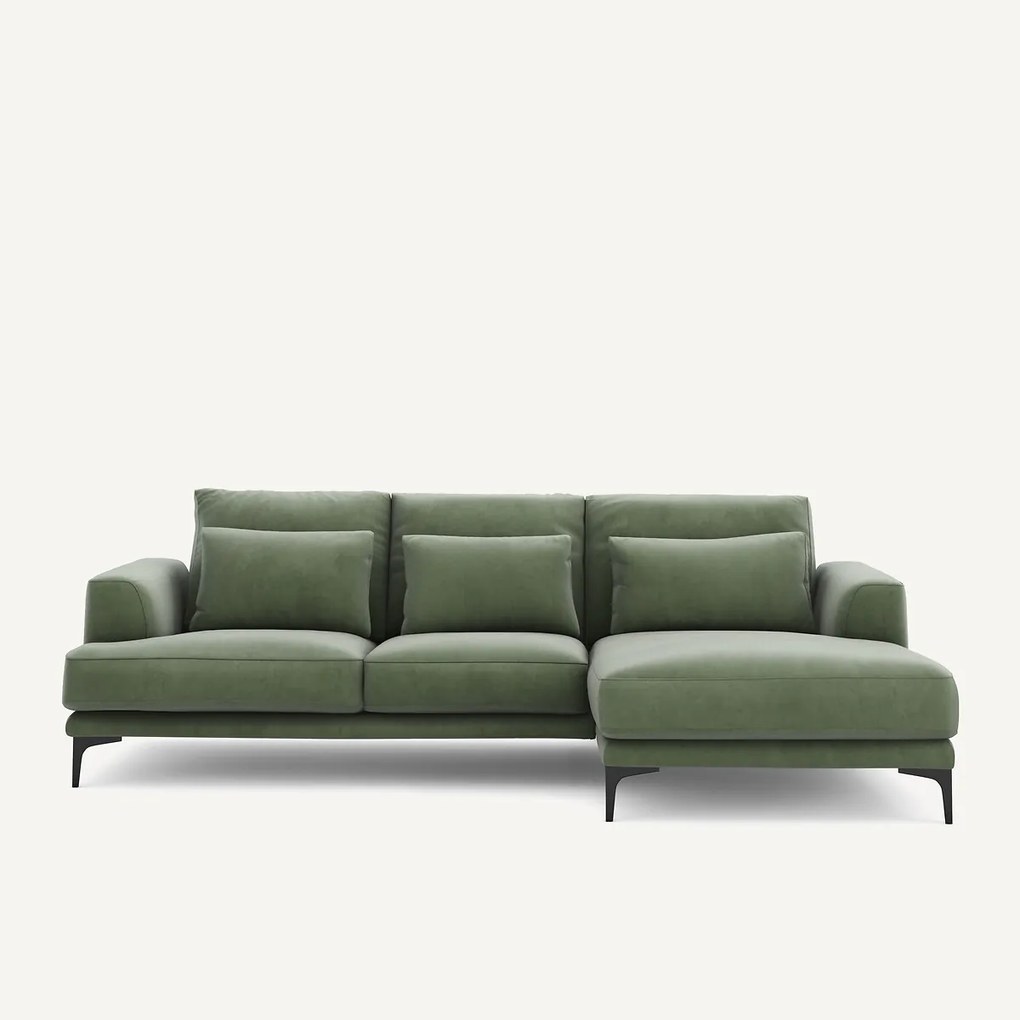 Linkse hoekbank fluweel, Marsile