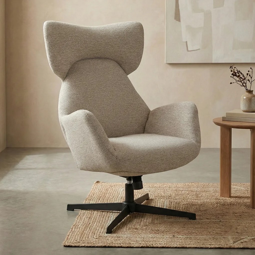 Kantelbare Fauteuil Zandkleur