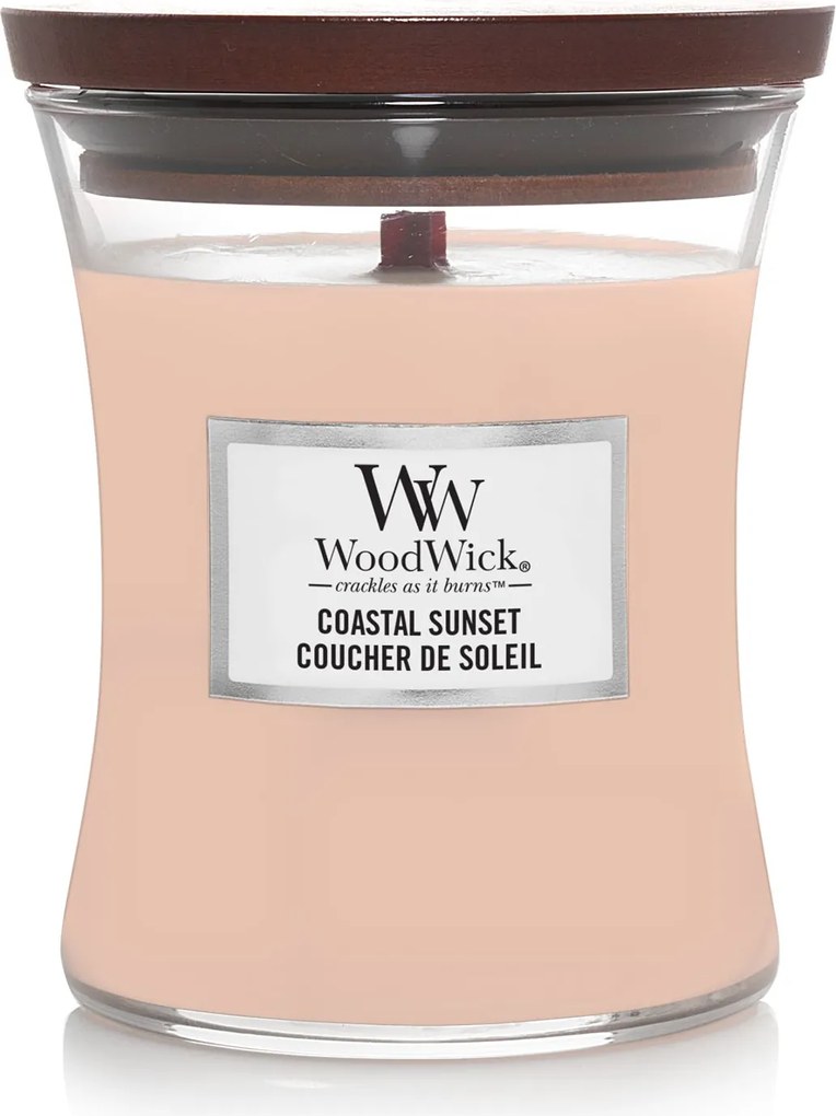 WoodWick geurkaars - Medium Hourglass - Coastal Sunset