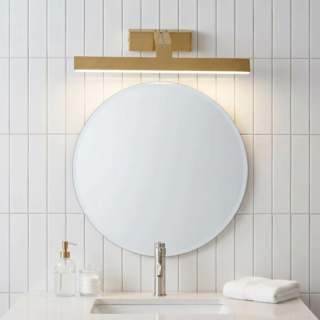 Badkamer LED-wandlamp SWE007-1W 43cm BRUSH GOLD