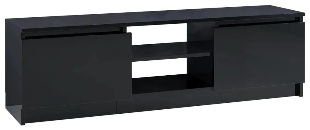 vidaXL Tv-meubel 120x30x35,5 cm bewerkt hout hoogglans zwart