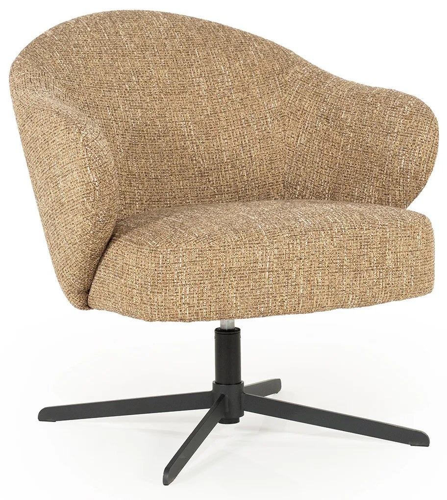 Eleonora Connor Fauteuil Draaibaar Mosterd Stof