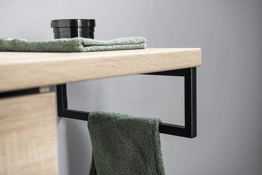 Aqualine Vega steunbeugel 44x15cm zwart mat