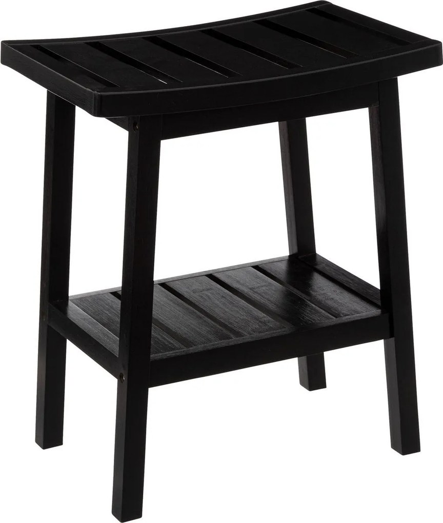 5Five Douchekrukje Bamboe - L40xB25xH46 cm - Zwart - Tot 80kg