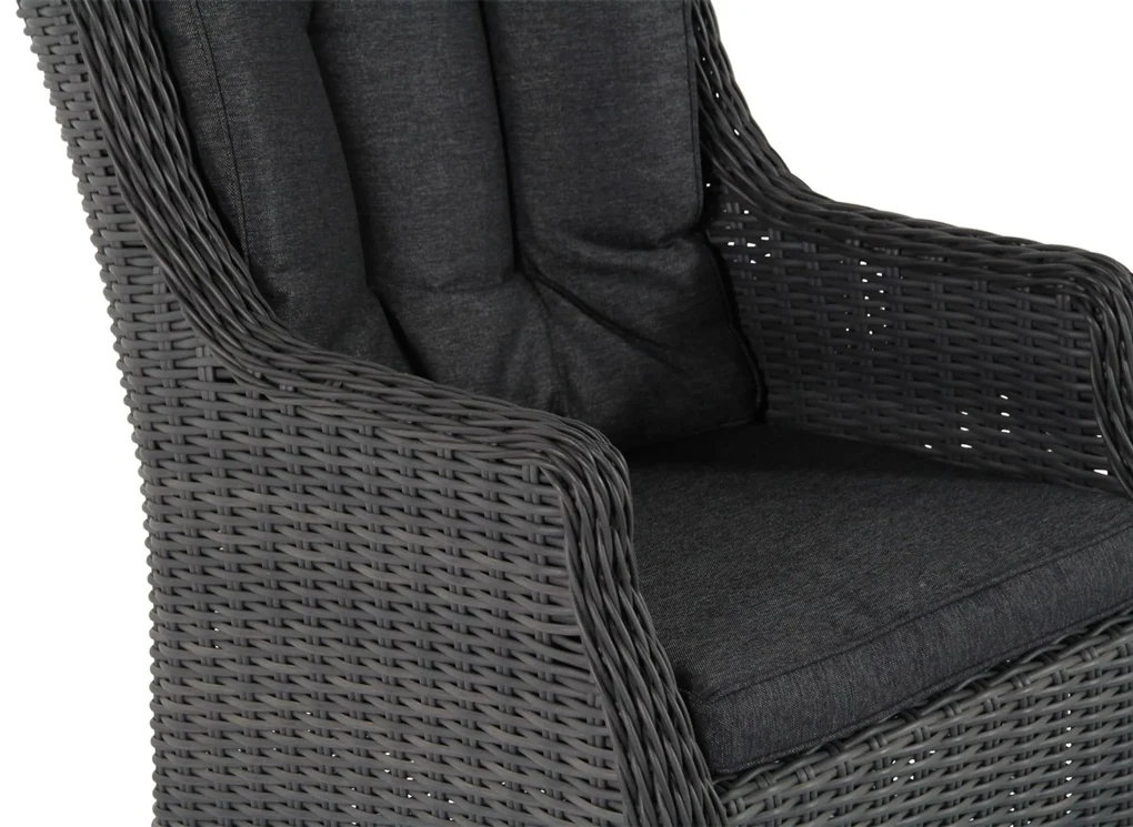 Tuinset 6 personen 217 cm Wicker Grijs Garden Collections Buckingham/Young
