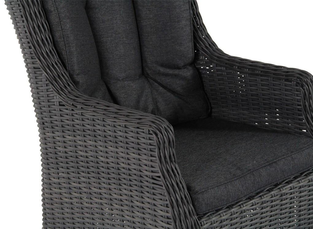 Tuinset 6 personen 220 cm Wicker Grijs Garden Collections Buckingham/Residence
