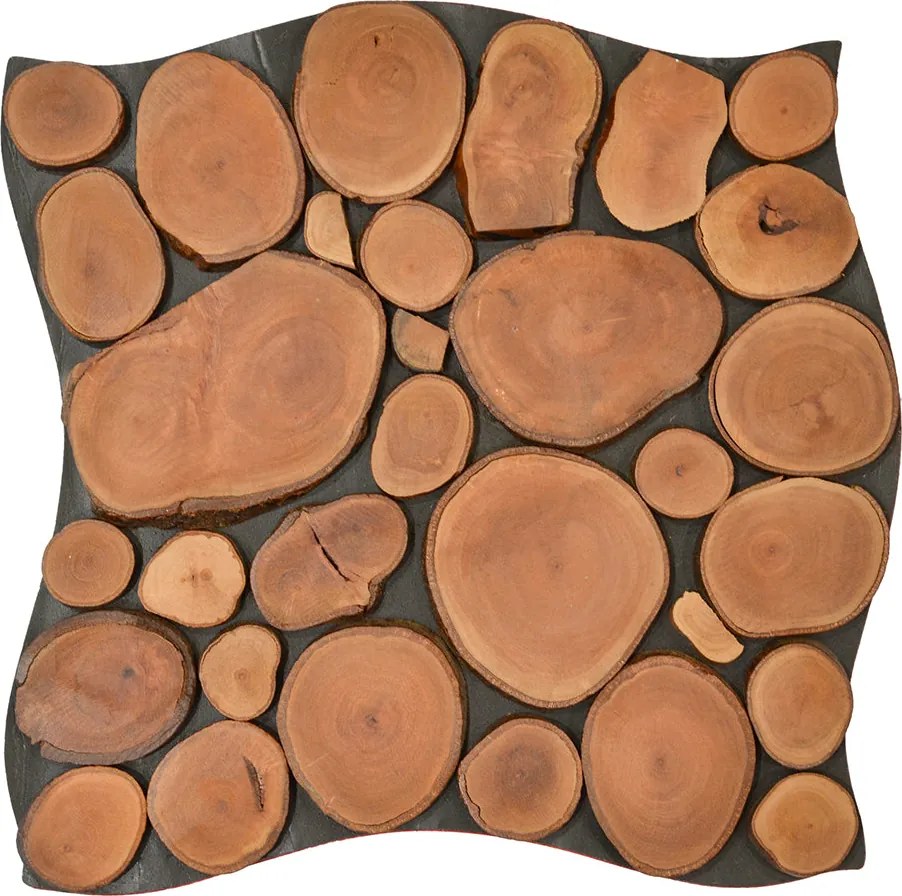 Houten Mozaïekpaneel | Lychee | 30×30 cm | Hout | Tegel