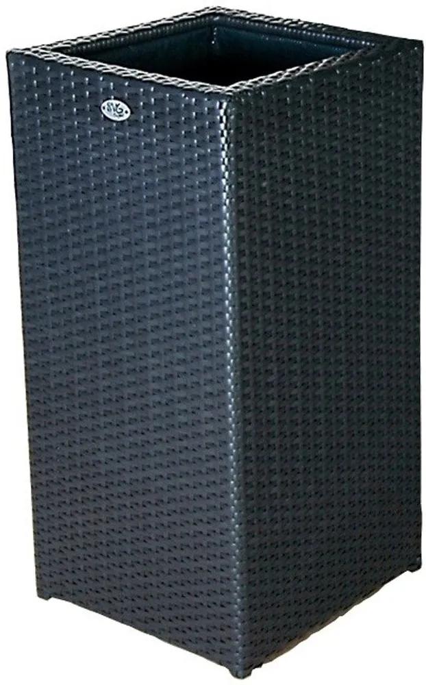 SVG bloembak Pilastro 60x60x120 cm - zwart