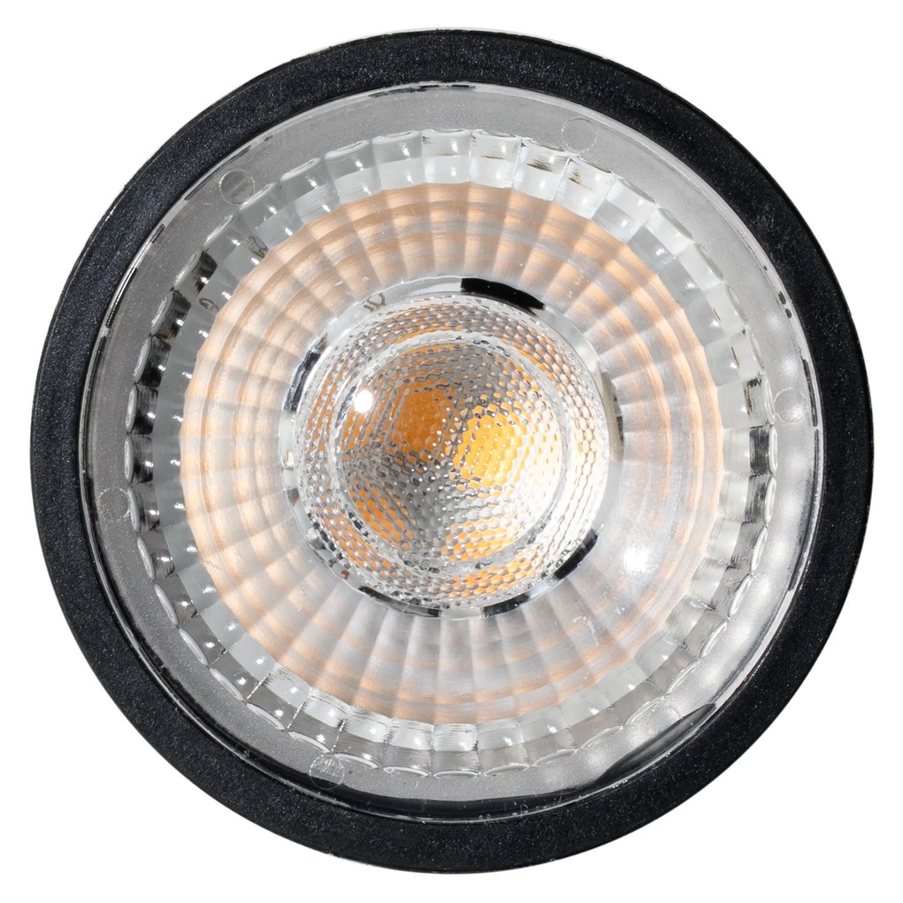 Set van 5 GU10 dimbare LED lampen zwart 7W 430 lm 2700K
