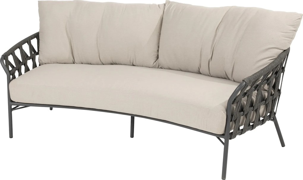 Albareto lounge 2,5-zitsbank organic antraciet rop Taste 4SO