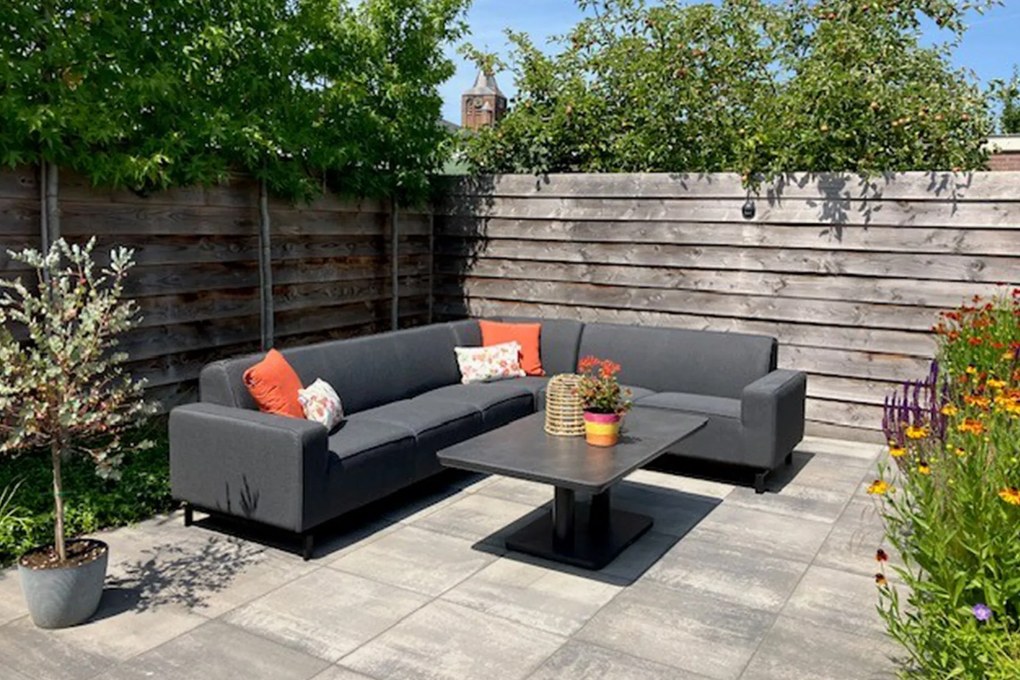 Boavista/Cuba Sunbrella loungeset - Sooty - 4-delig - rechts