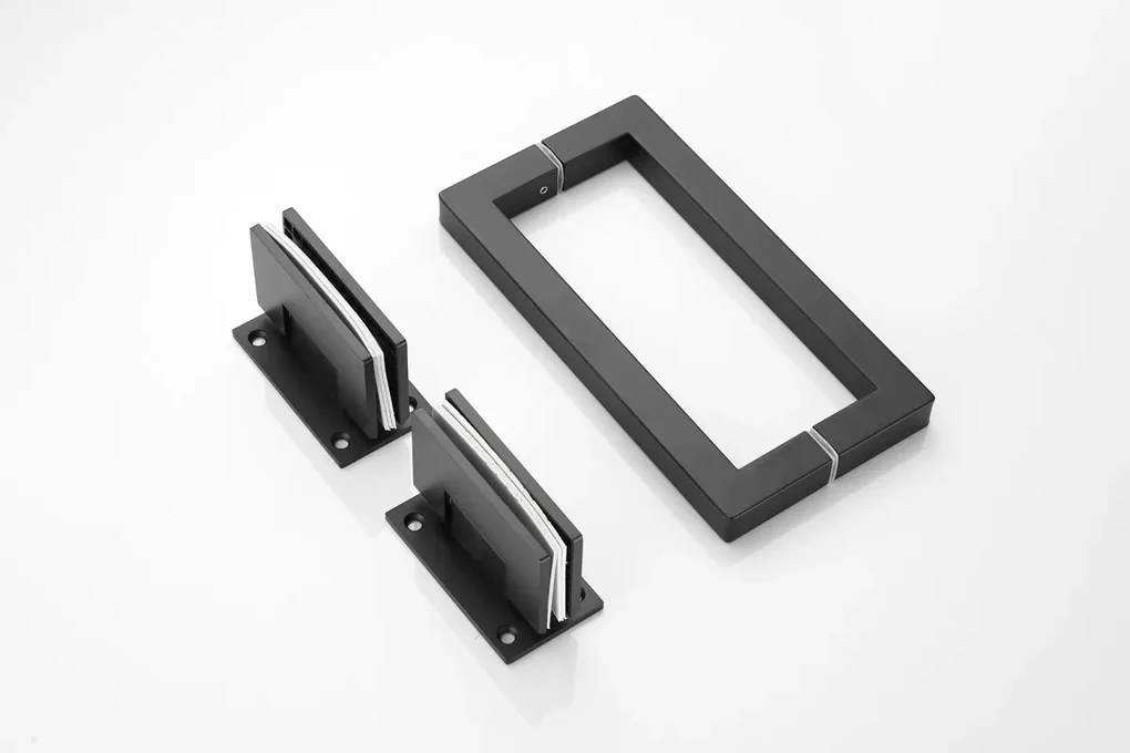 Saniclear Modern douchecabine 120x70 met 70cm deur anti-kalk zwart