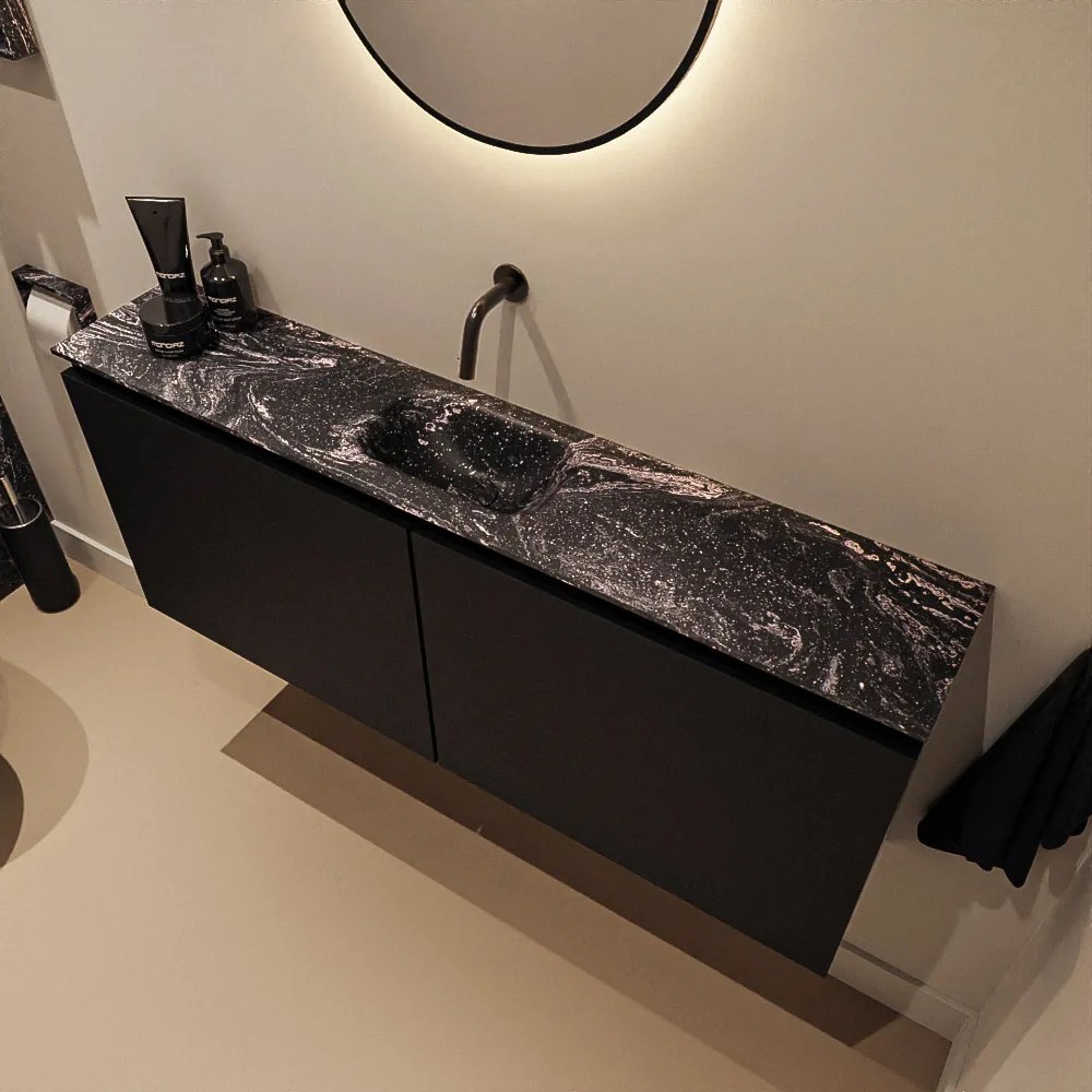 Mondiaz Ture DLux toiletmeubel 120cm urban met wastafel lava midden zonder kraangat