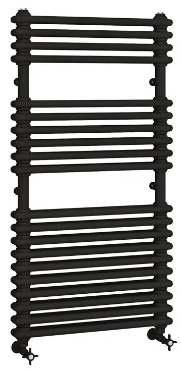 Eastbrook Imperia 2 koloms handdoekradiator 60x115cm 1189W zwart mat