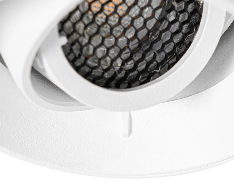 Moderne inbouwspot wit GU10 rond trimless - Oneon Honey Modern GU10 Binnenverlichting Lamp