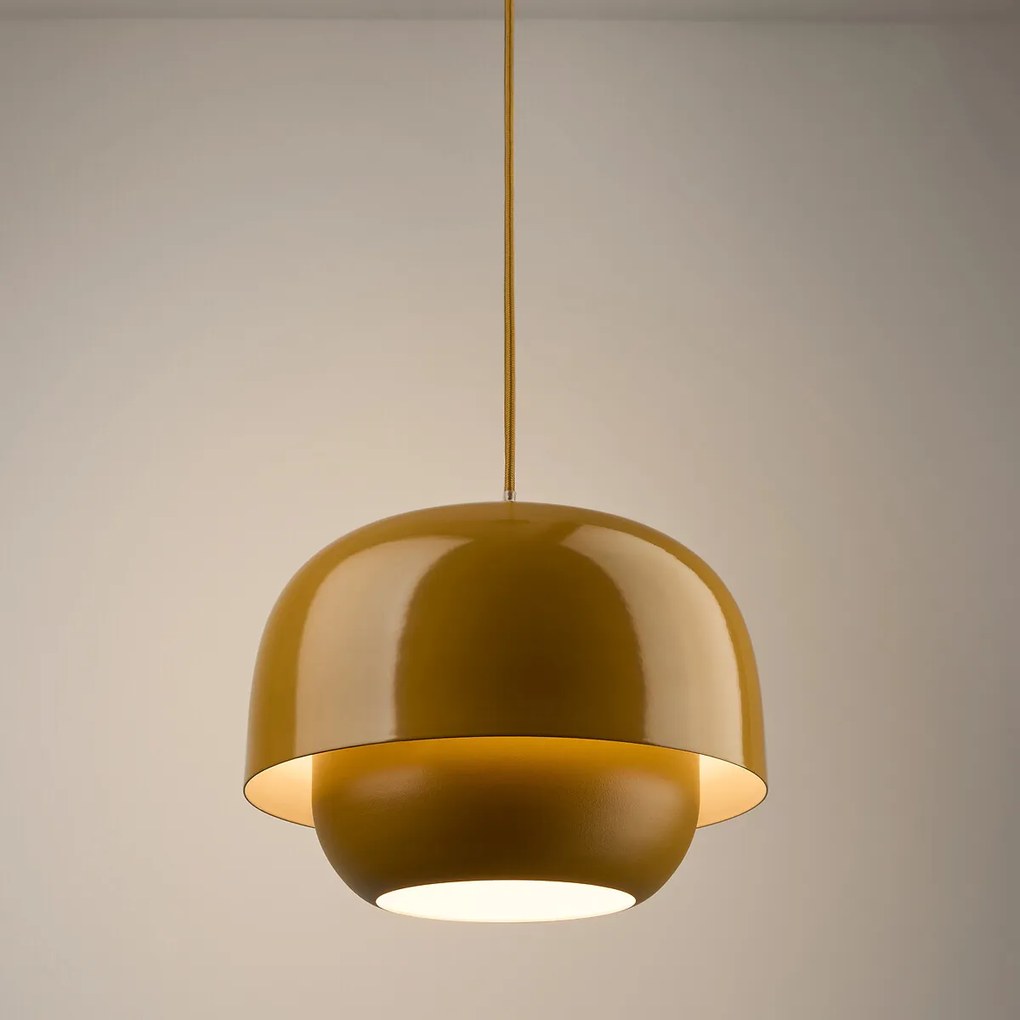 Hanglamp van gekleurd metaal Ø21,4 cm, Kinoko