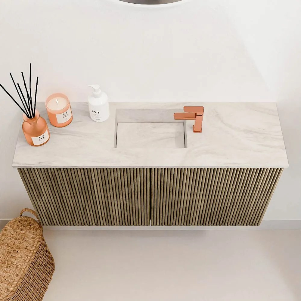 Mondiaz Joya DLux 80cm toiletmeubel dusk met wastafel faye midden 1 kraangat ostra