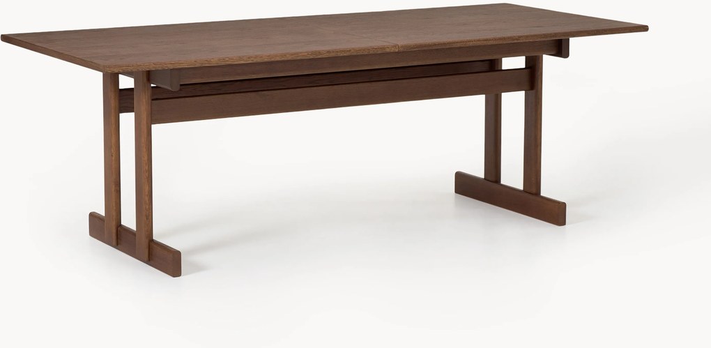Uitschuifbare eettafel Brynn van eikenhout, in verschillende formaten