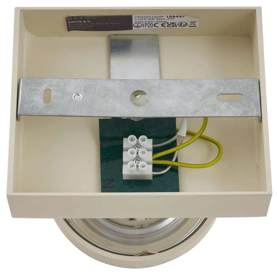 Moderne plafondspot beige G9 rond draai- en kantelbaar - Go