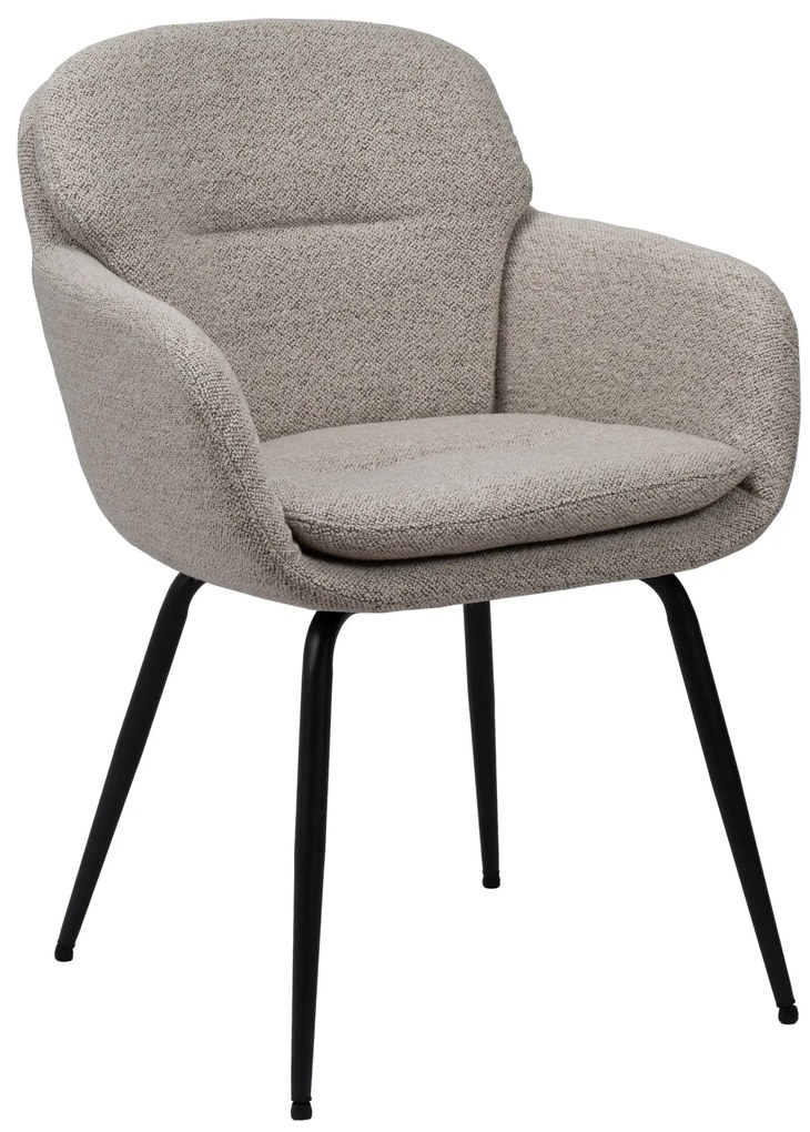 GEORGIA Beige Latte (stof Monza 60) - MODERNE GESTOFFEERDE DRAAISTOEL VOOR WOONKAMER/EETKAMER/LOFT KANTOOR