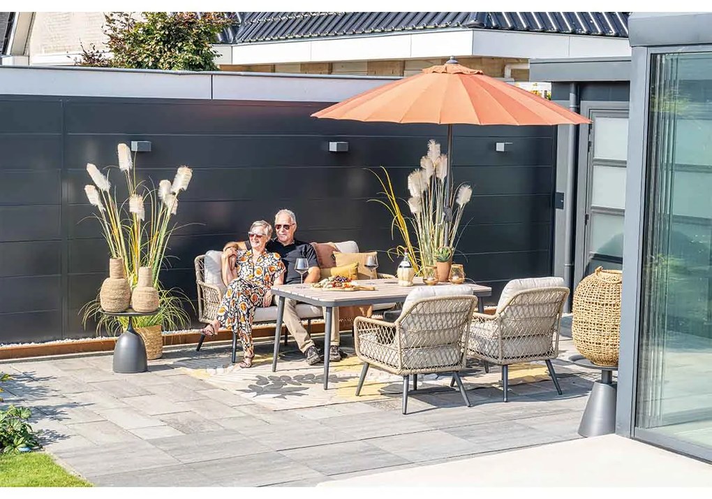 Garden Impressions Kalibo lounge dining set 4-delig - donker grijs