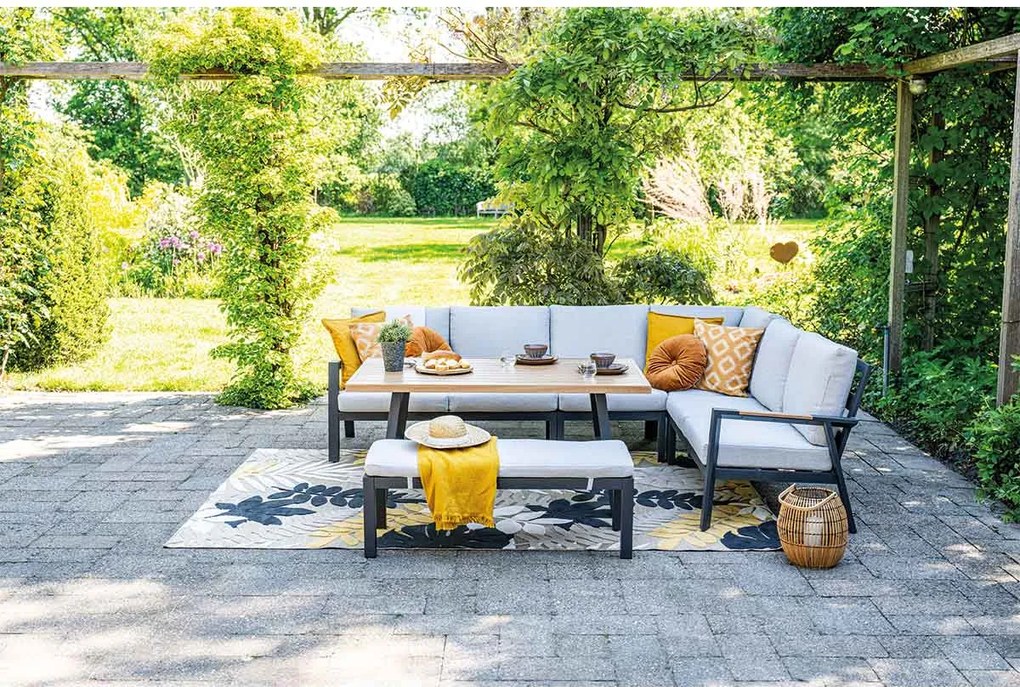 Garden Impressions Lissabon lounge dining set 5-delig L of R - valley sand